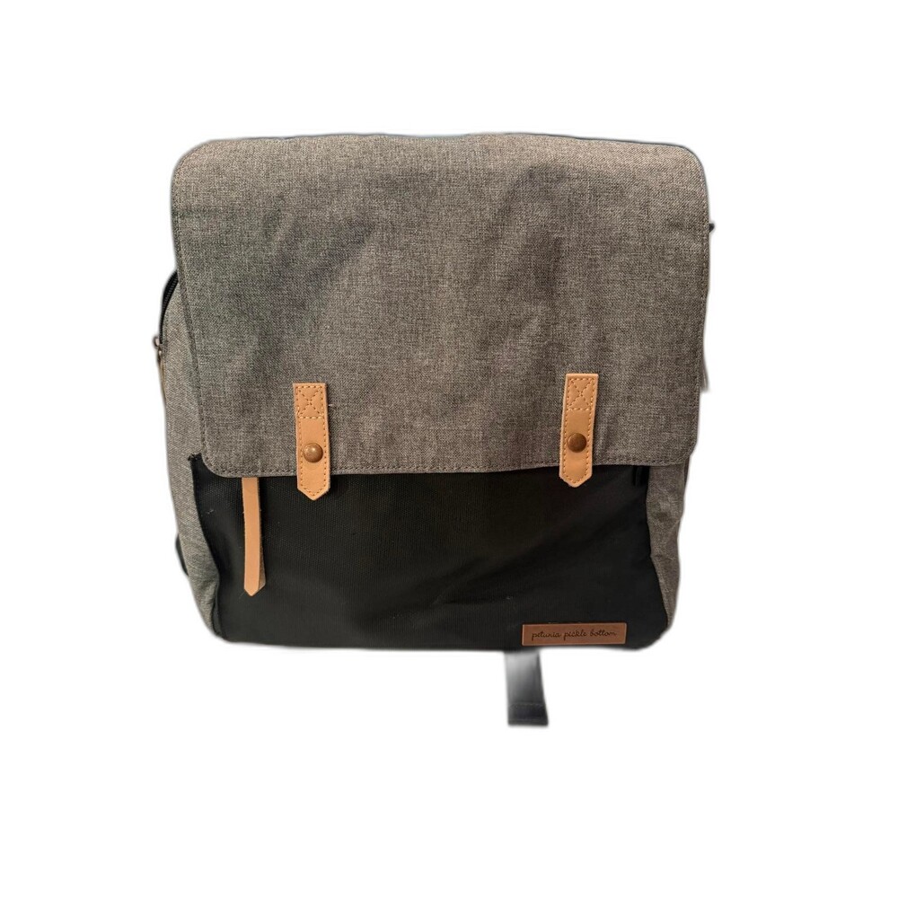 Petunia Pickle Bottom Graphite Black Diaper Bag Backpack Changing Pad